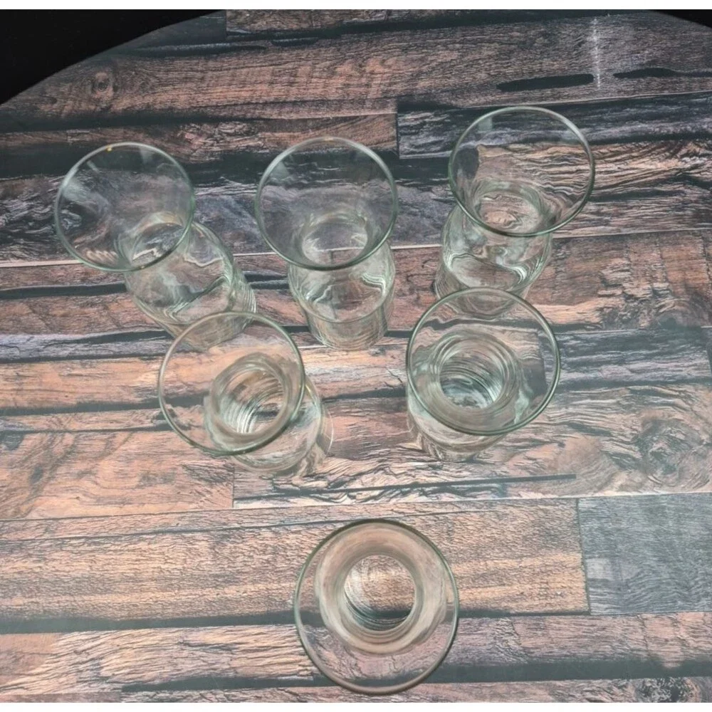 Mini Glass Wine Carafes 6pk – 7oz Single-Serve Personal Decanters VTG Happy Hour